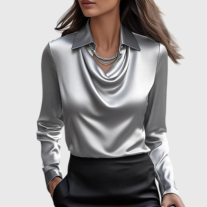 Brooklyn |  Blusa de satén brillante