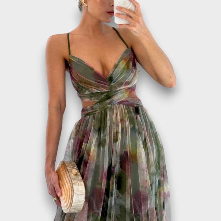 Giselle - Vestido Maxi con Estampado Floral