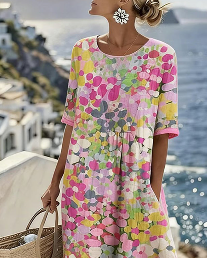 Sara | Vestido midi floral suelto y ligero