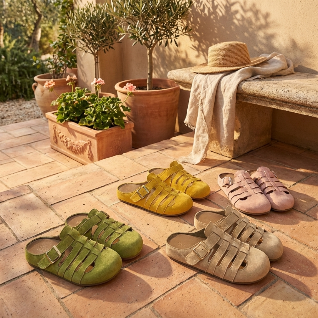 Lidia| Sandalias Mules de Confort sin Cierre