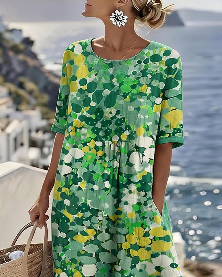 Sara | Vestido midi floral suelto y ligero