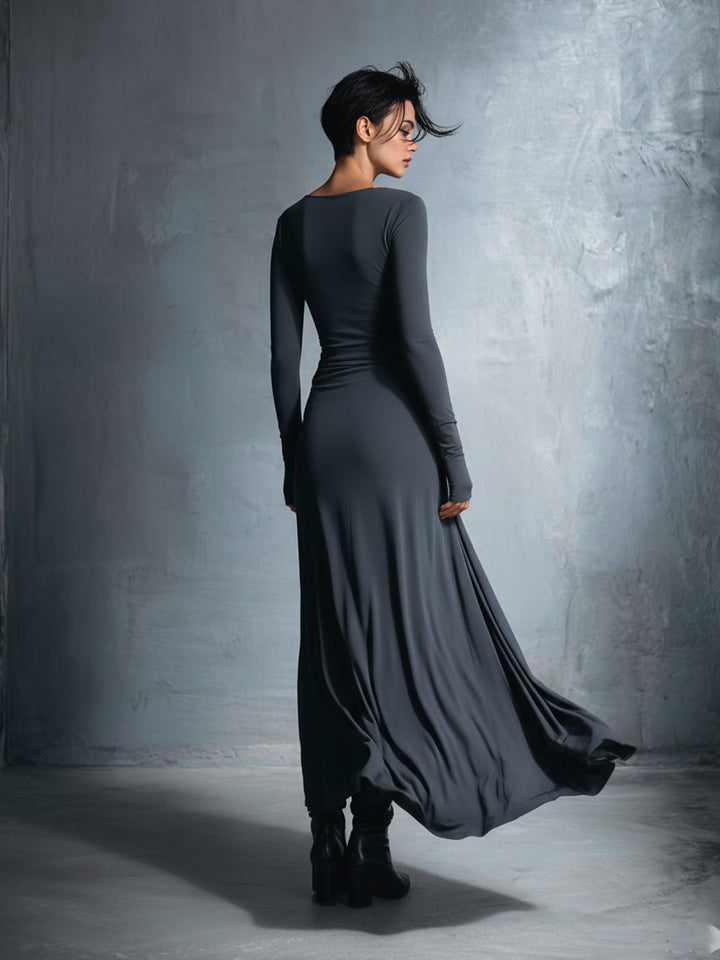 Naiara | Vestido maxi con nudo lateral