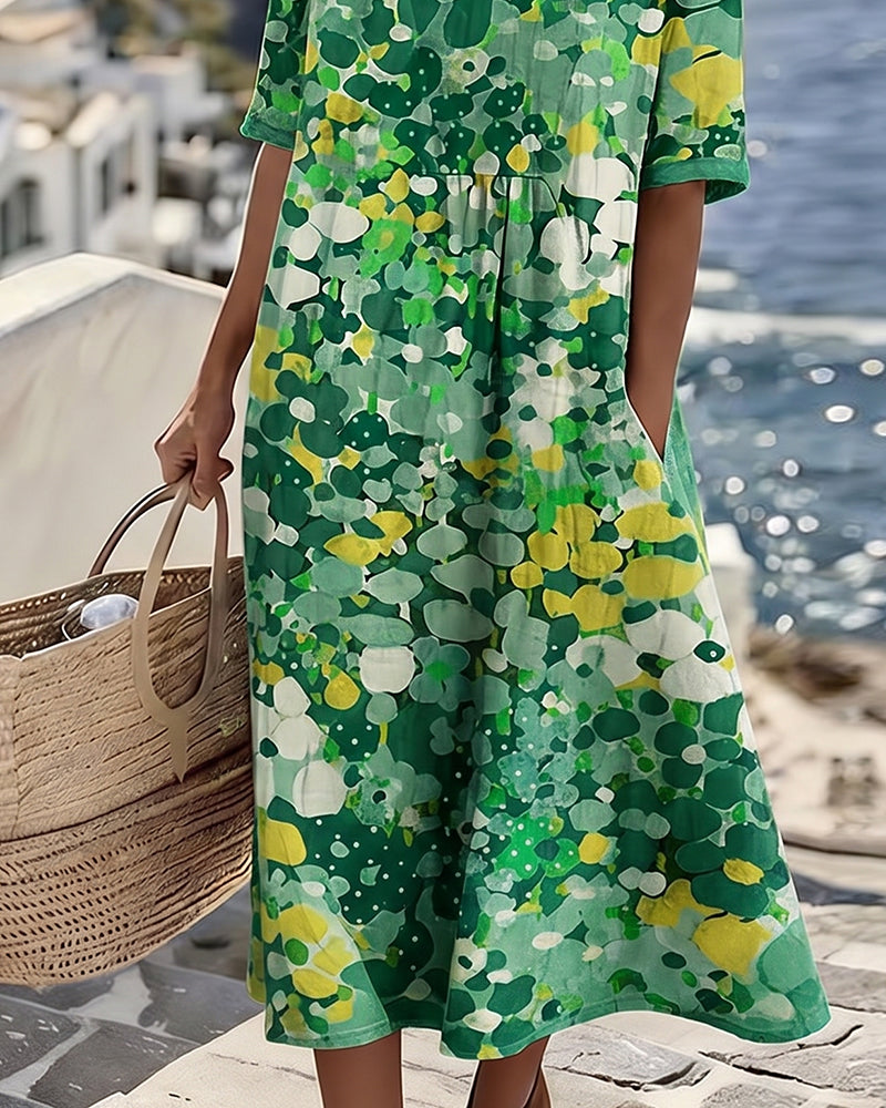 Sara | Vestido midi floral suelto y ligero