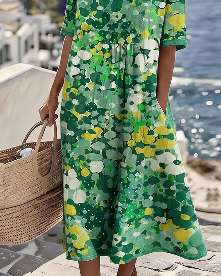 Sara | Vestido midi floral suelto y ligero