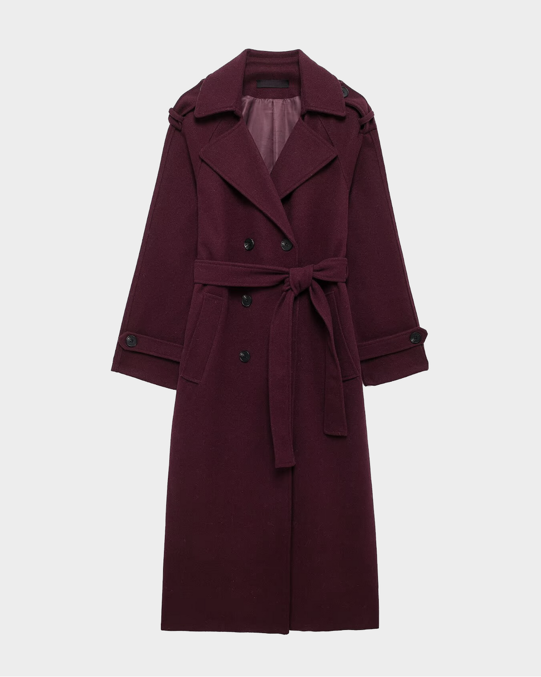Nora | Gabardina elegante burdeos