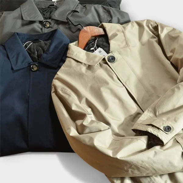Marco | Abrigo Clásico Beige Acolchado