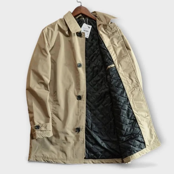 Marco | Abrigo Clásico Beige Acolchado