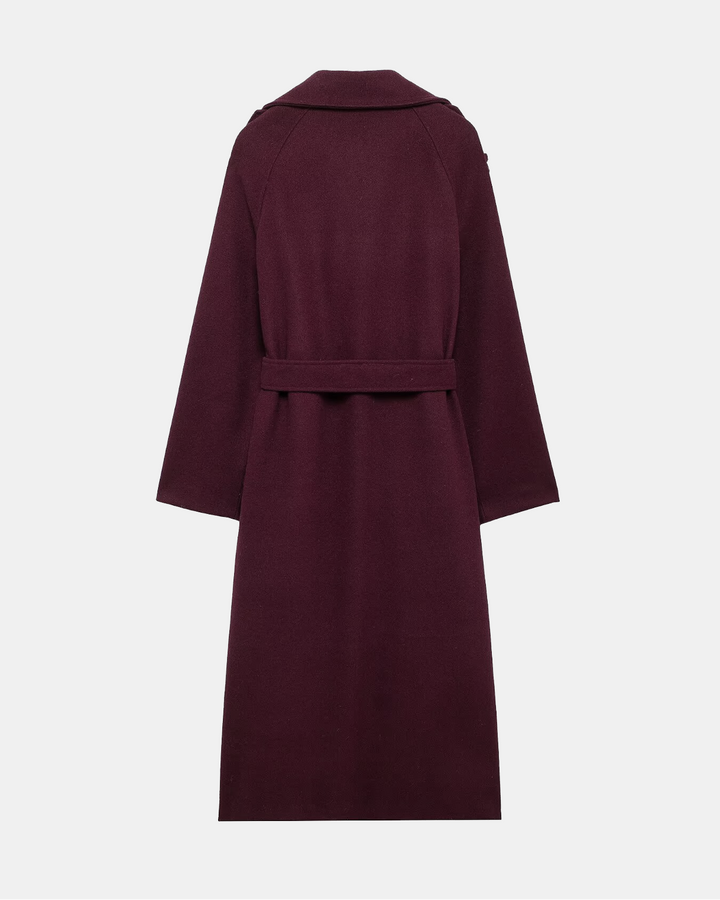 Nora | Gabardina elegante burdeos