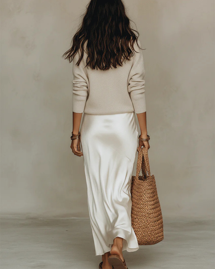 ALESSIA – Vestido Midi Satinado
