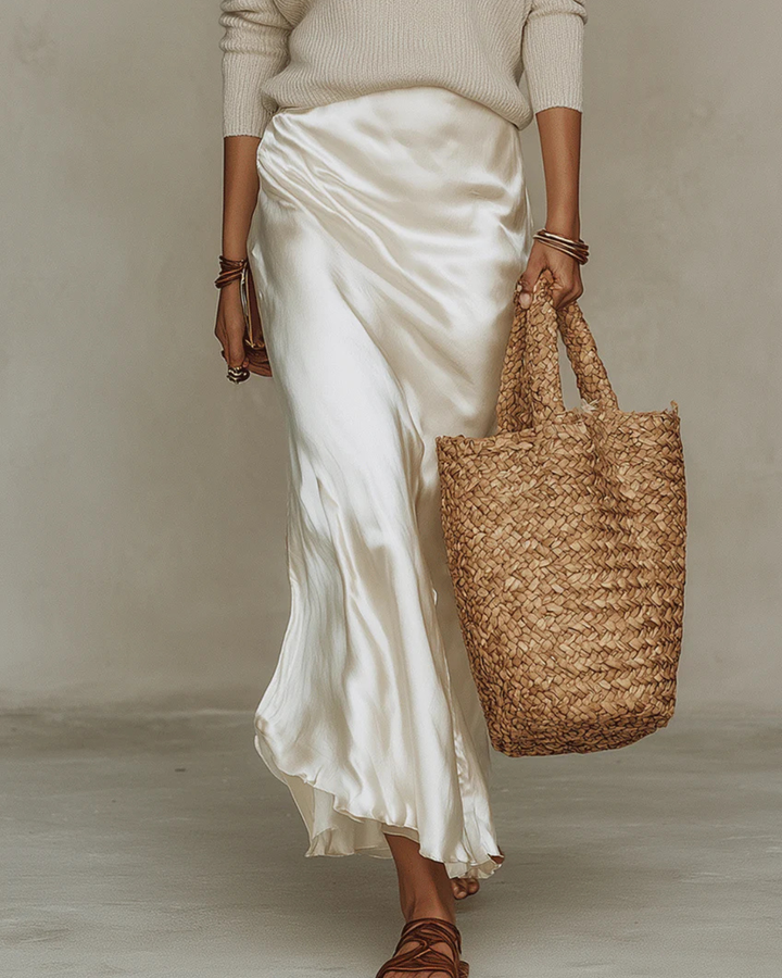 ALESSIA – Vestido Midi Satinado