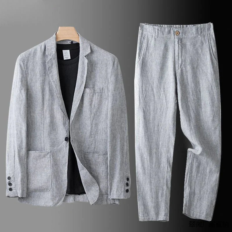 Lucas | Traje de lino premium de corte clásico