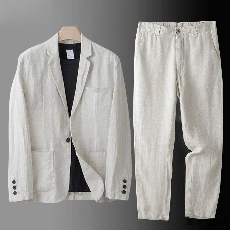 Lucas | Traje de lino premium de corte clásico