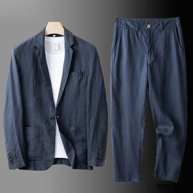Lucas | Traje de lino premium de corte clásico