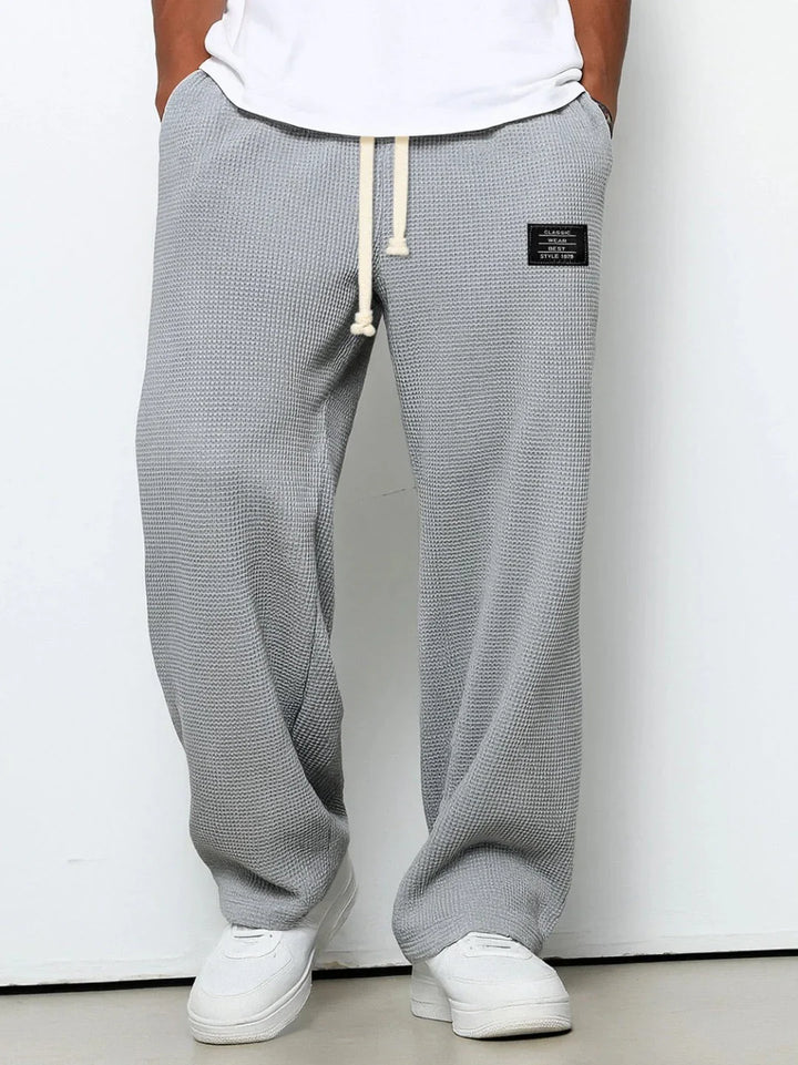 Lorenzo | Pantalones de pierna ancha con tejido de panal