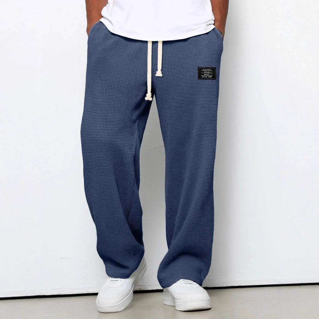 Lorenzo | Pantalones de pierna ancha con tejido de panal