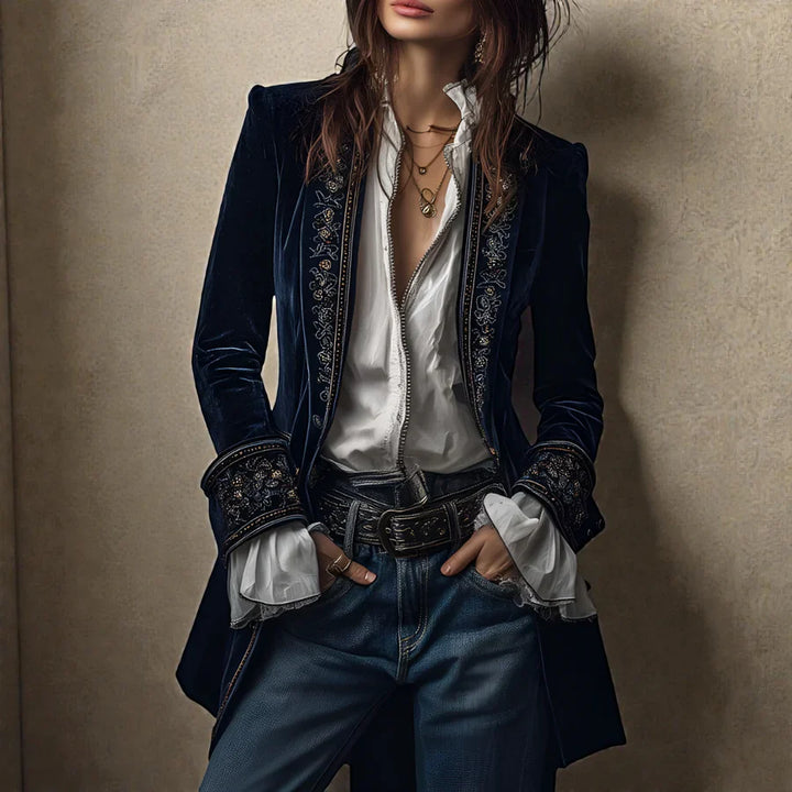 Natalia™ | Elegante chaqueta de terciopelo