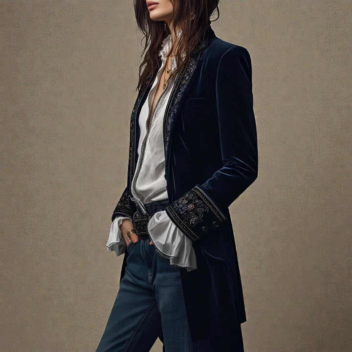 Natalia™ | Elegante chaqueta de terciopelo
