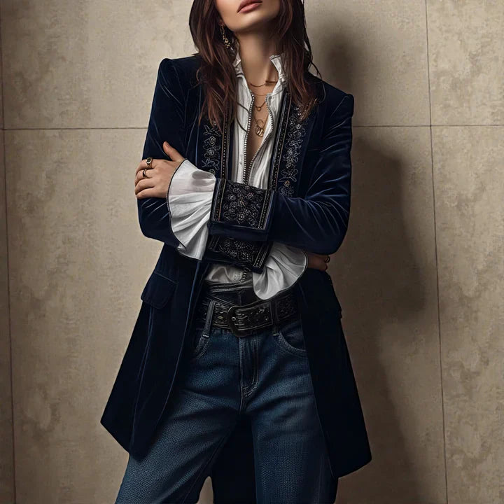 Natalia™ | Elegante chaqueta de terciopelo