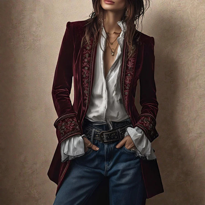 Natalia™ | Elegante chaqueta de terciopelo