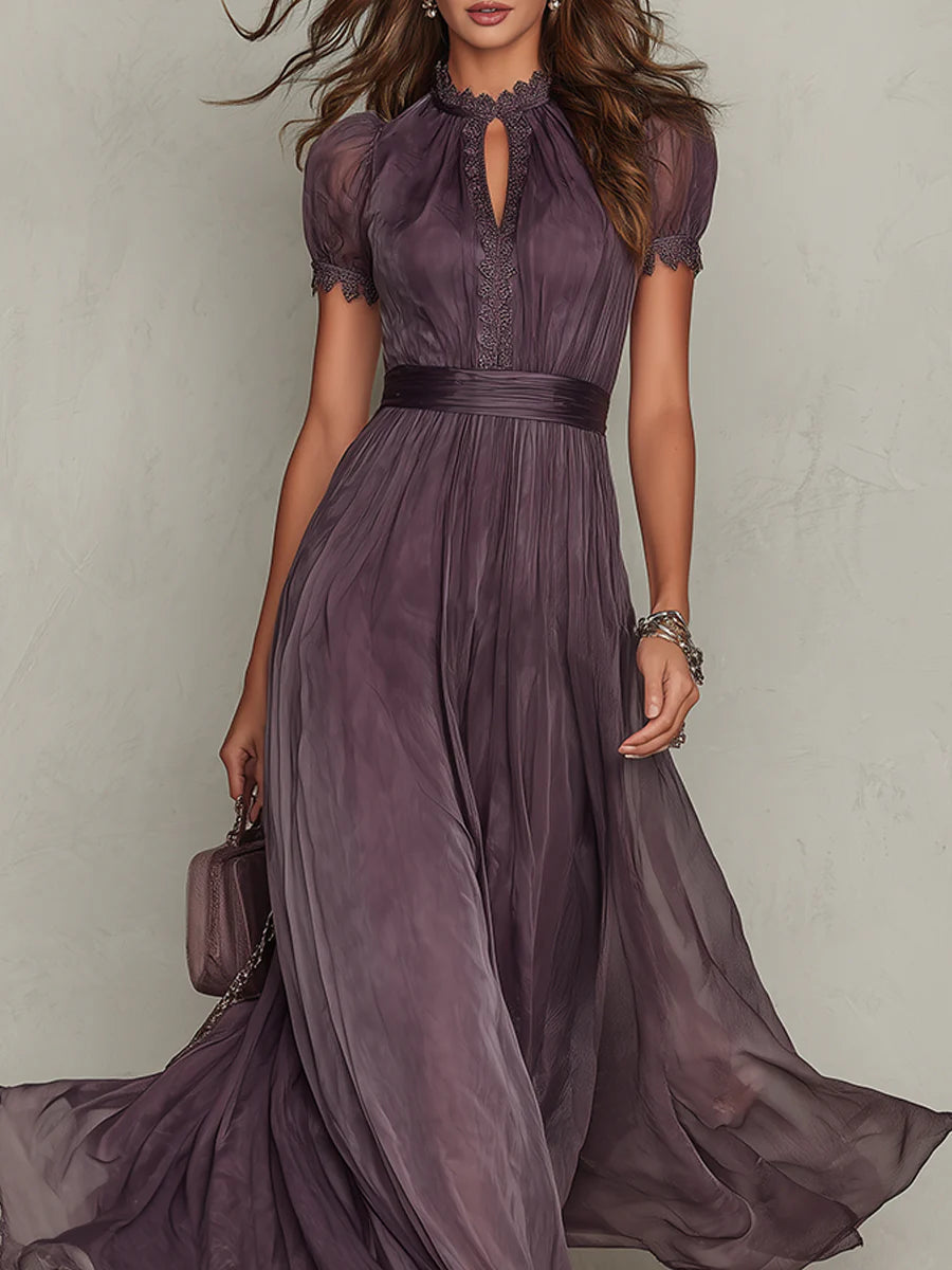 Sofía™ - Vestido Maxi Elegante Ciruela Royale