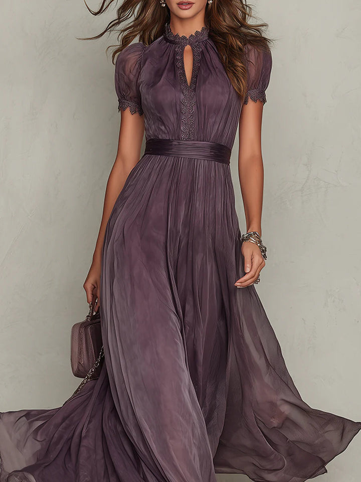 Sofía™ - Vestido Maxi Elegante Ciruela Royale