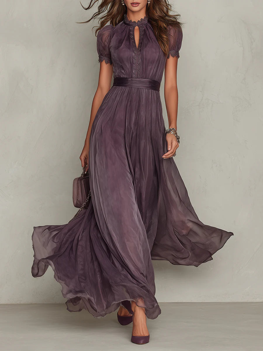 Sofía™ - Vestido Maxi Elegante Ciruela Royale
