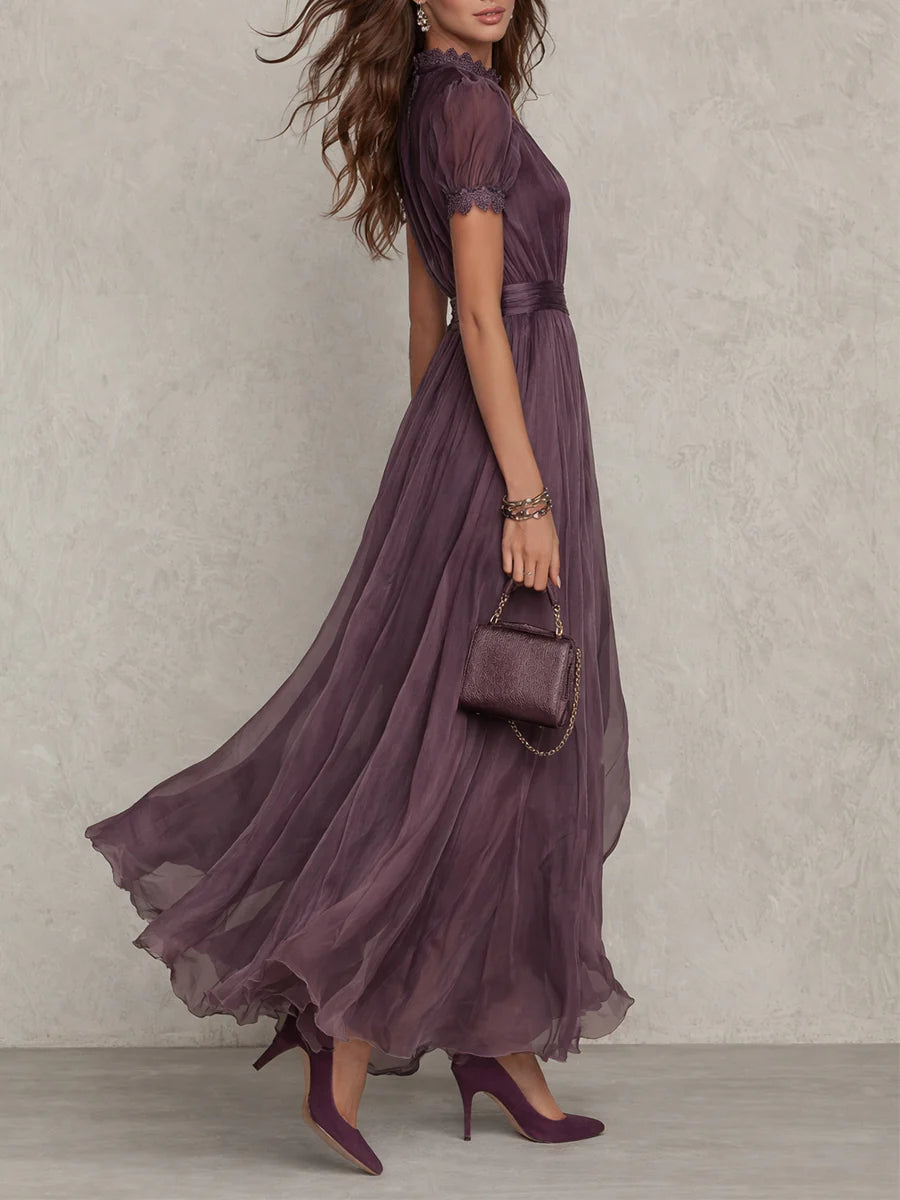Sofía™ - Vestido Maxi Elegante Ciruela Royale