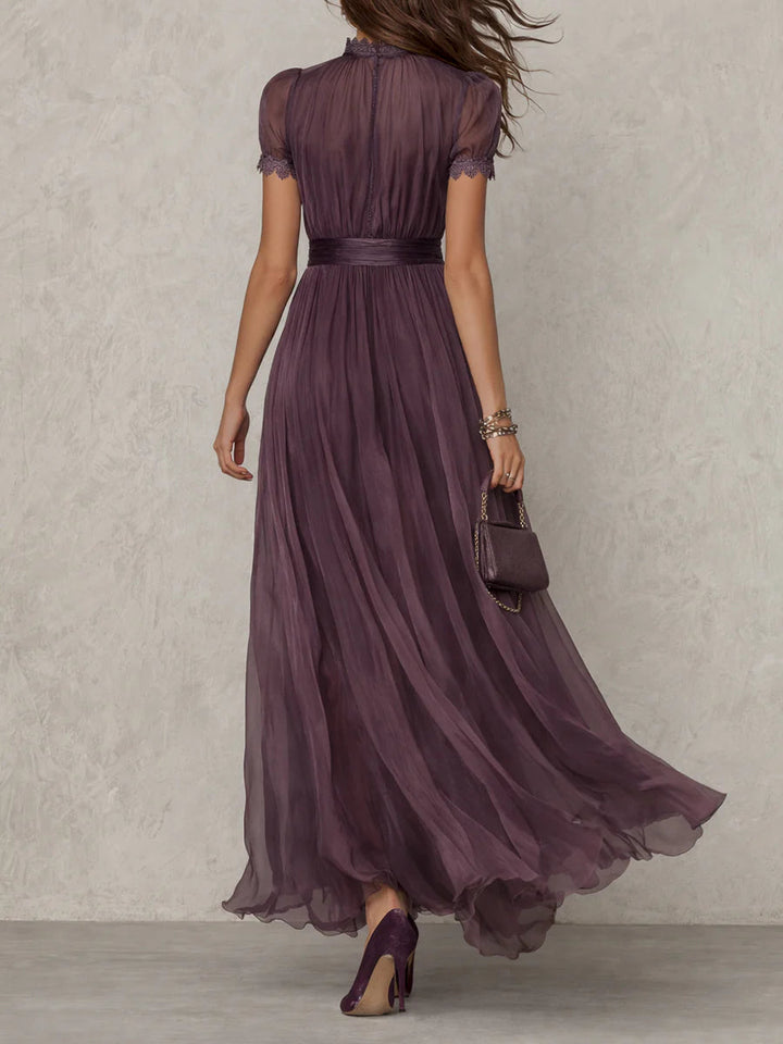 Sofía™ - Vestido Maxi Elegante Ciruela Royale