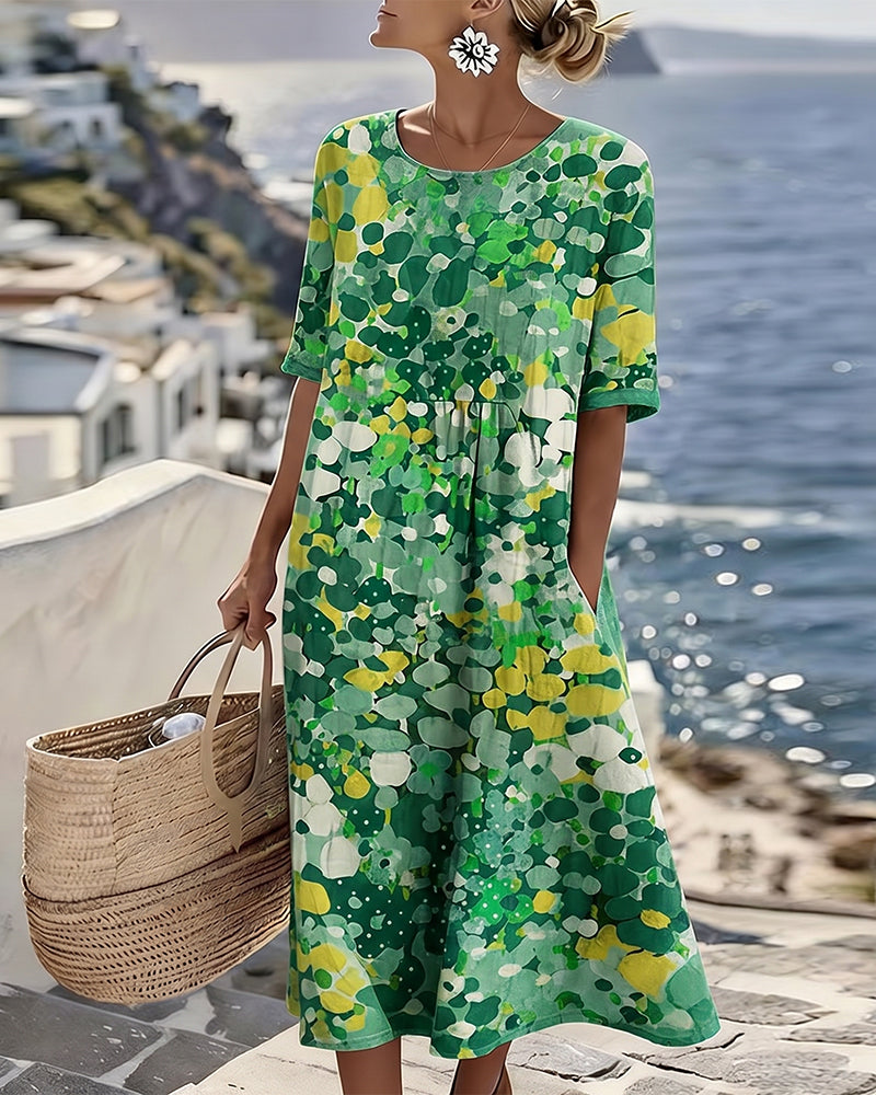 Sara | Vestido midi floral suelto y ligero