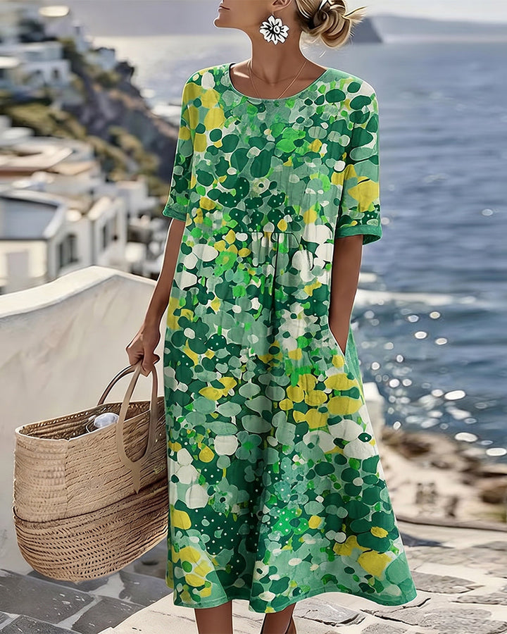Sara | Vestido midi floral suelto y ligero