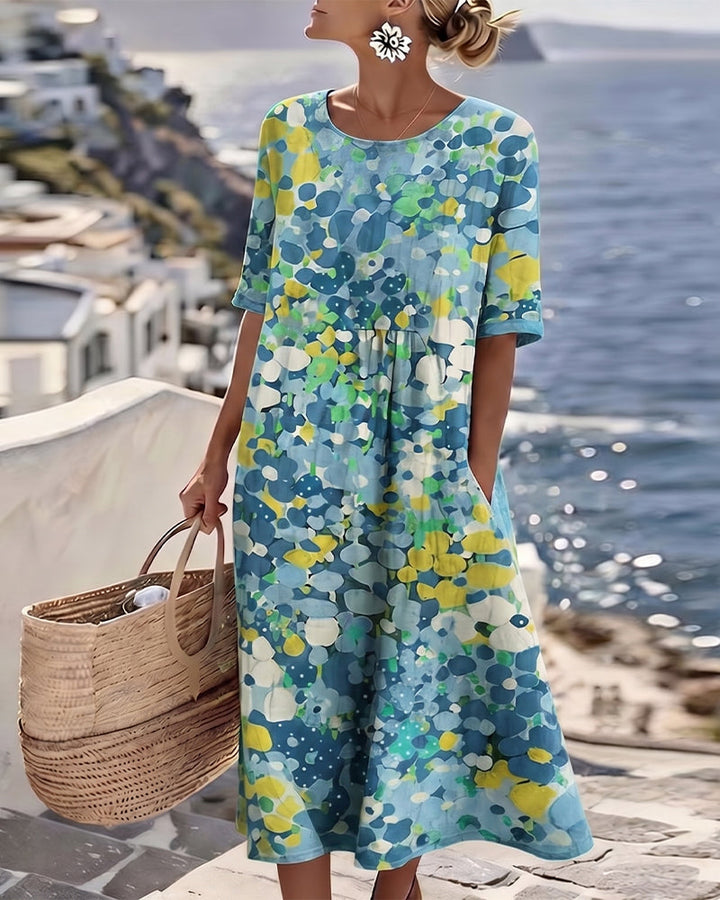 Sara | Vestido midi floral suelto y ligero