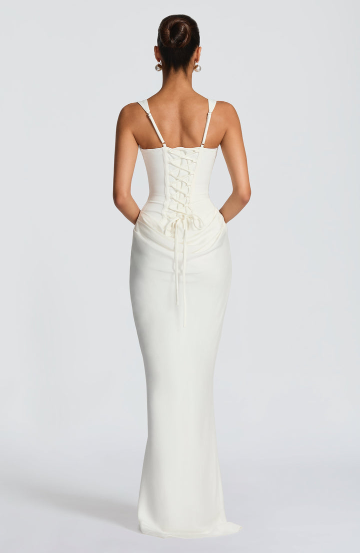 Leonor | Vestido maxi de escote cuadrado