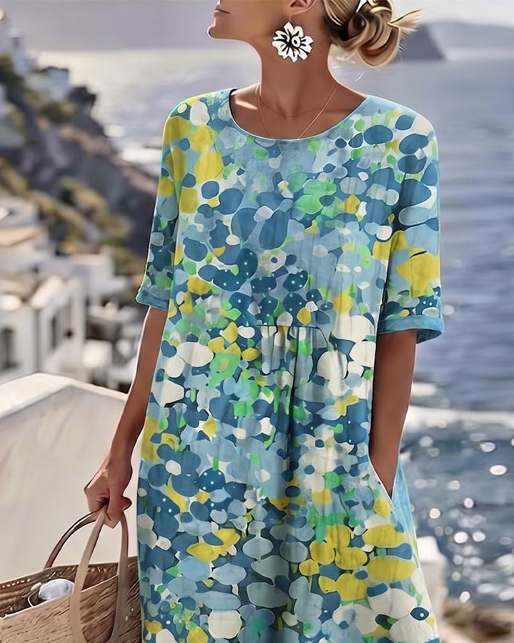 Sara | Vestido midi floral suelto y ligero