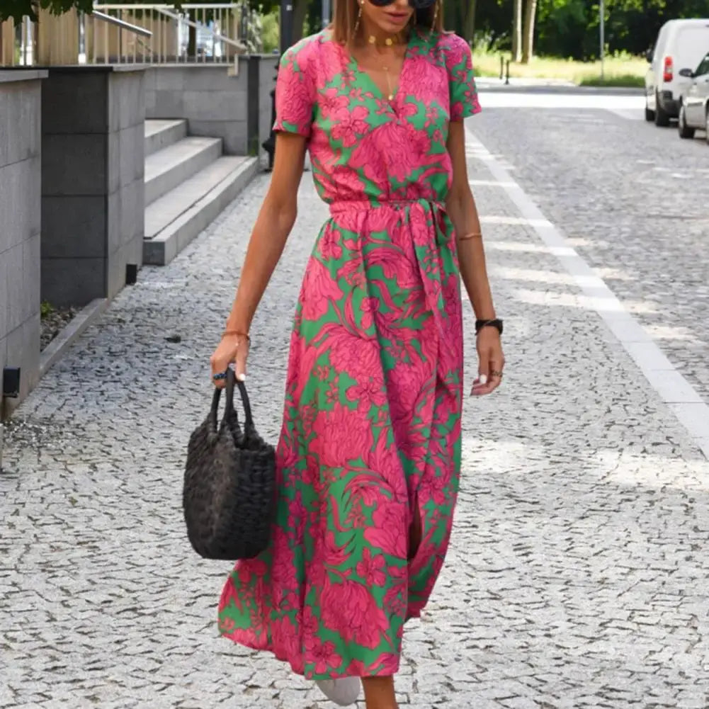 Fez | Vestido cruzado con estampado floral