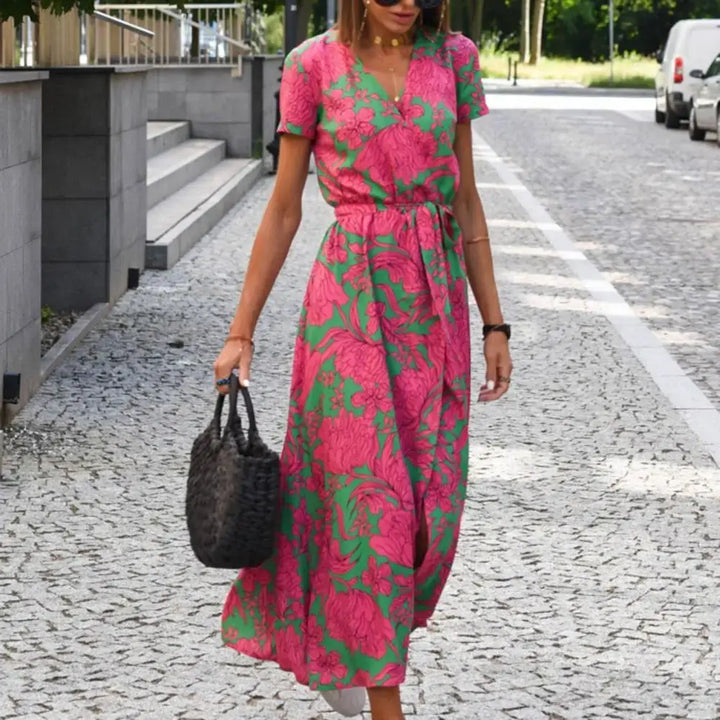 Fez | Vestido cruzado con estampado floral