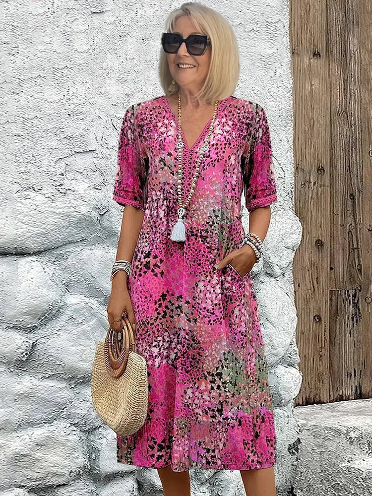 TERESA | VESTIDO FLUIDO ESTAMPADO