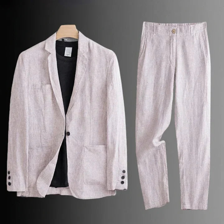 Lucas | Traje de lino premium de corte clásico