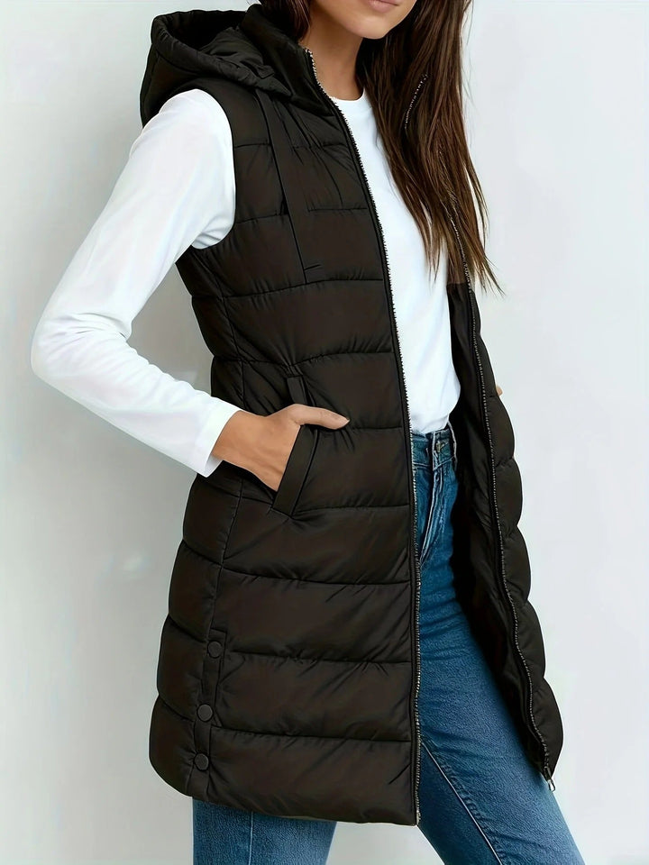 Naya | Chaqueta con Capucha alcolchada sin mangas