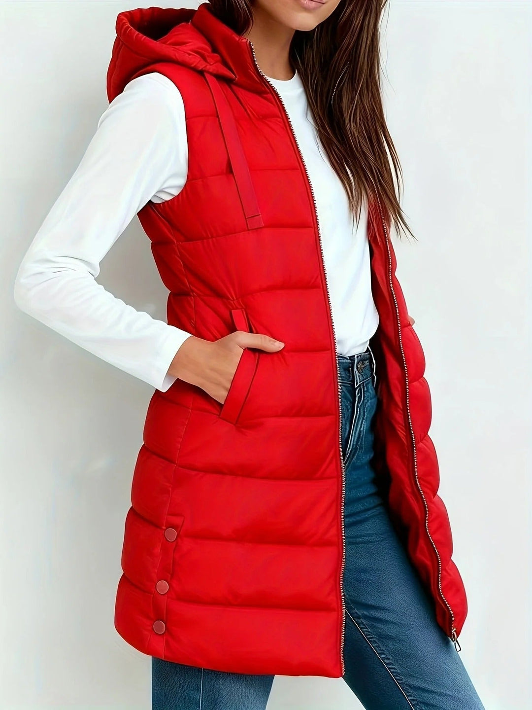 Naya | Chaqueta con Capucha alcolchada sin mangas
