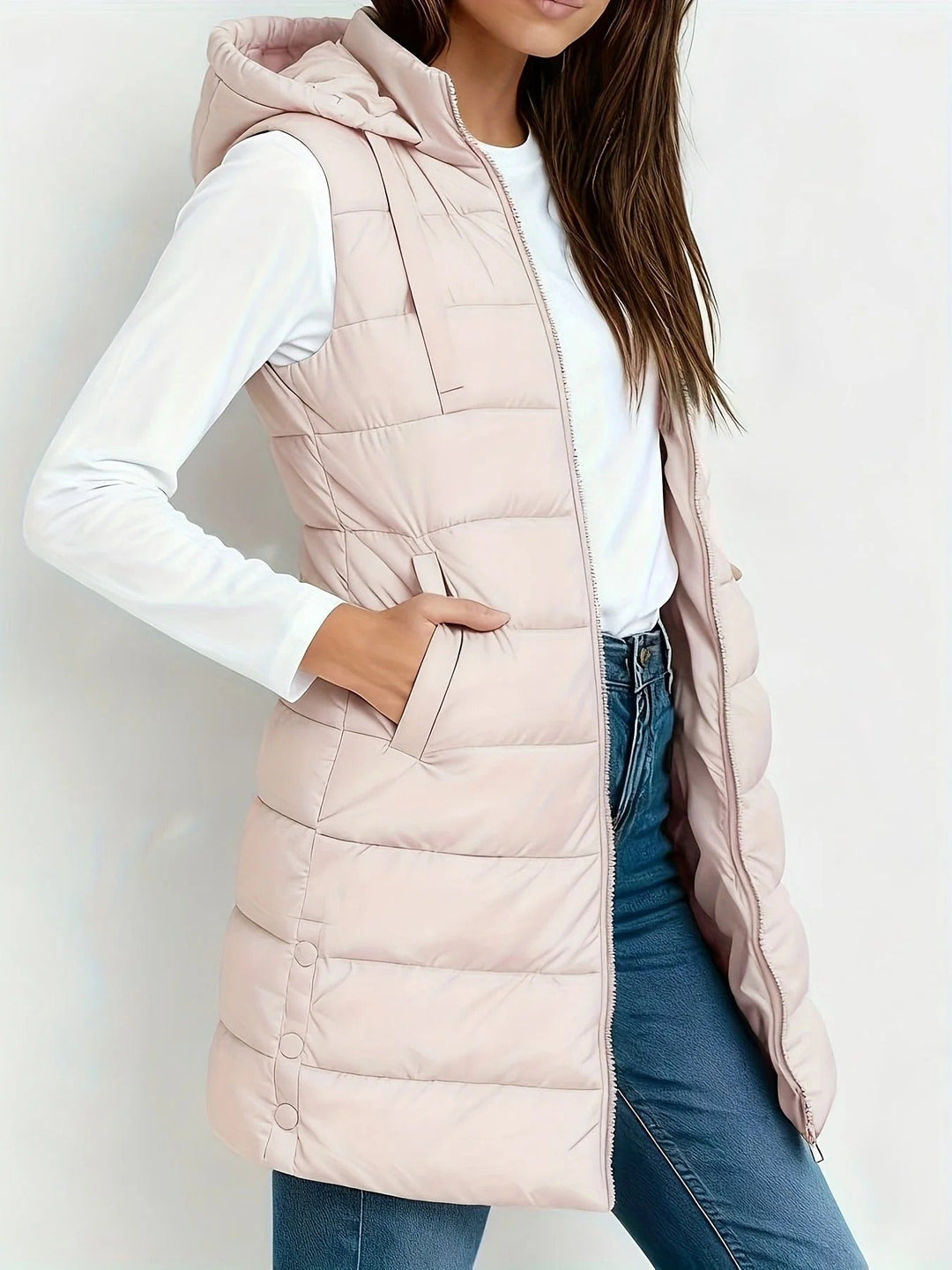Naya | Chaqueta con Capucha alcolchada sin mangas
