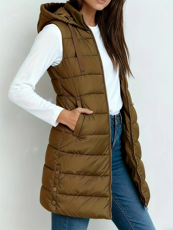 Naya | Chaqueta con Capucha alcolchada sin mangas